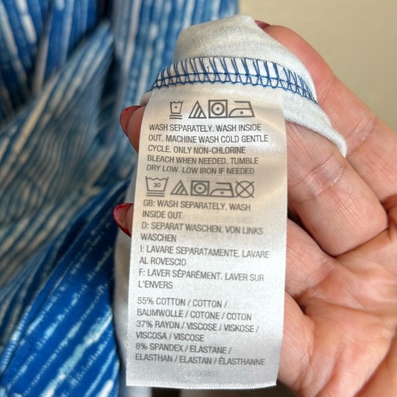 H by Halston Blue Striped High Low Midi Tank Dress 1XL EUC - Picture 6 of 6